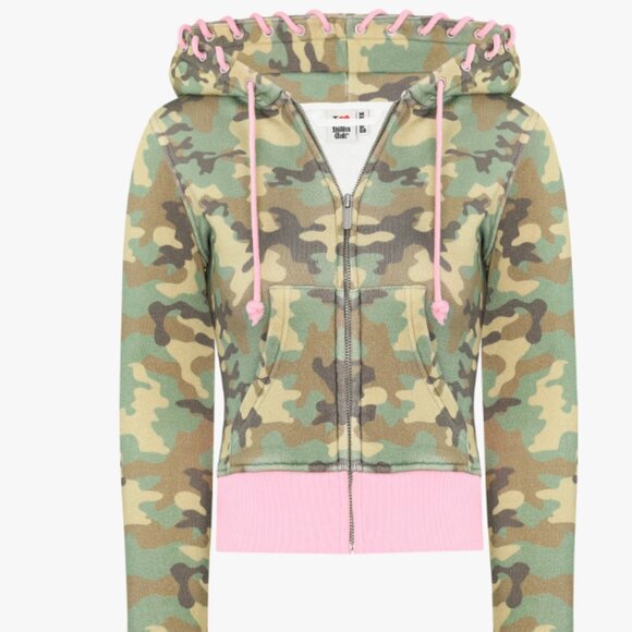 Sweaters - Hidden Cult Inca Camo/Pink Zip Hoodie